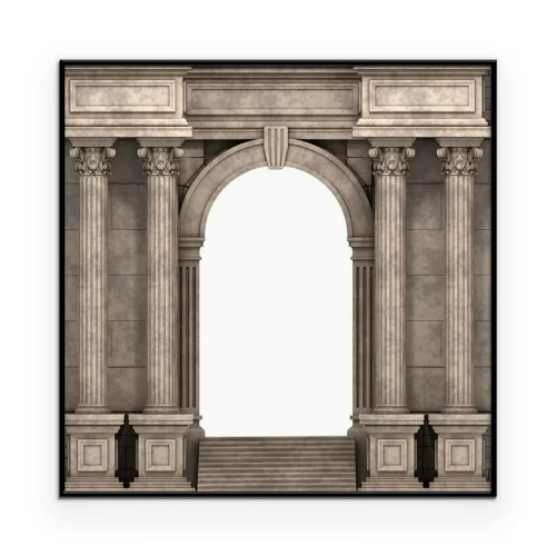 Poster Monumentales Steintor mit Säulen