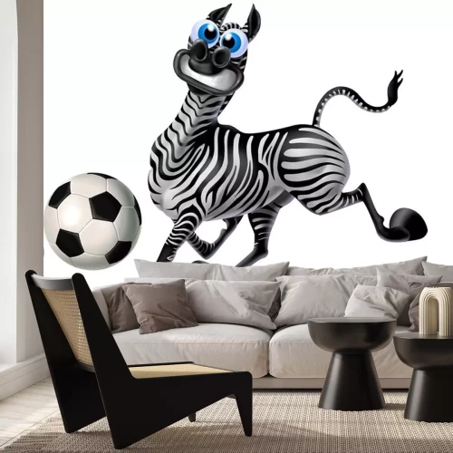 Sticker Zebra spielt Ball