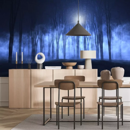 Sticker 3D nebliger gruseliger Wald