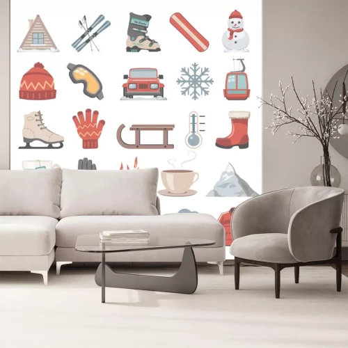 Sticker Flache Ikonen - Winter