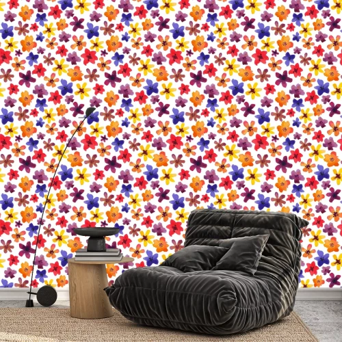 Tapete Vektor Aquarell Blumenmuster.