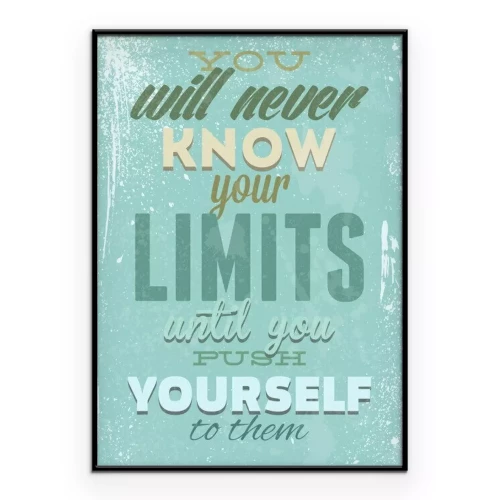 Poster Retro-Grafik mit einem inspirierenden Zitat