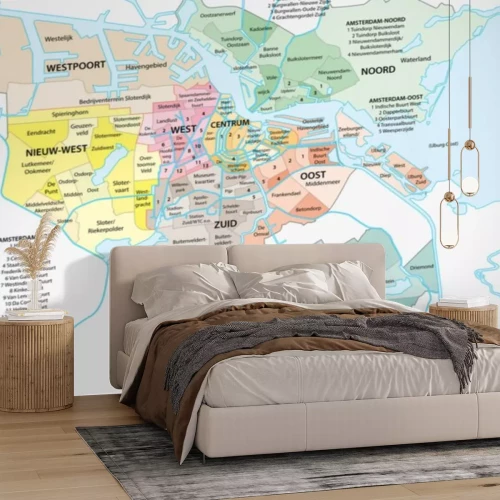 Sticker Amsterdam administrative karte