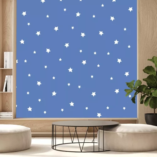 Sticker Weiße Sterne auf blauem Hintergrund Grafik