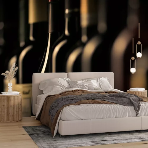 Fototapete Flasche mit Wein