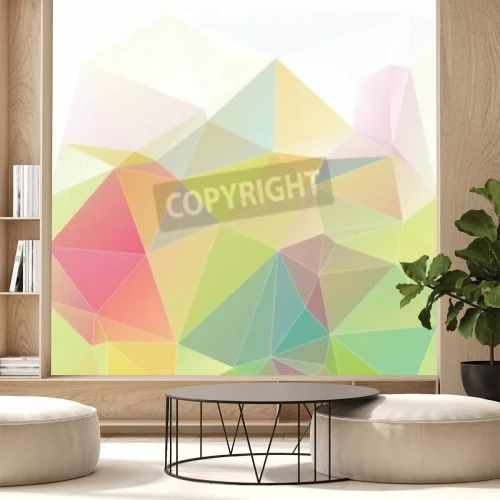 Fototapete Pastellfarbenes Mosaik 3D