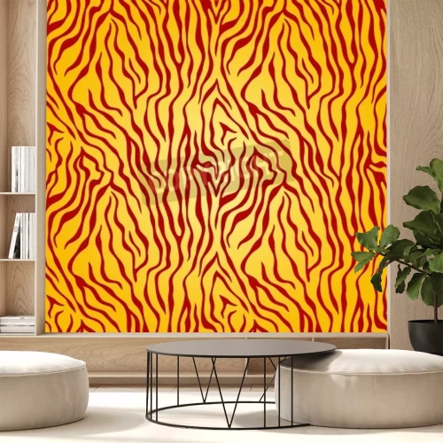 Fototapete Gesättigter tiger detail