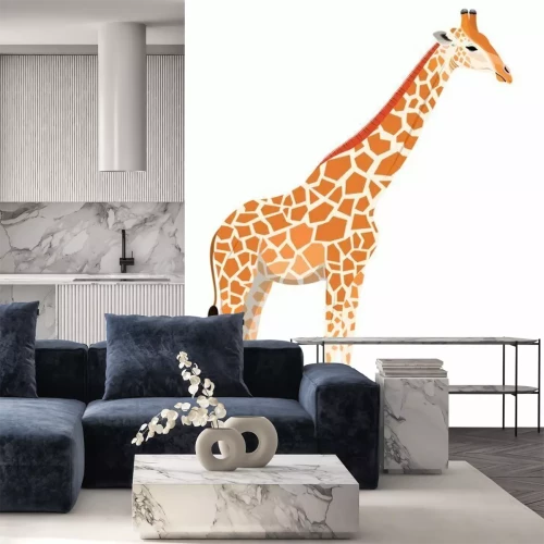 Sticker Giraffe auf leerem Hintergrund