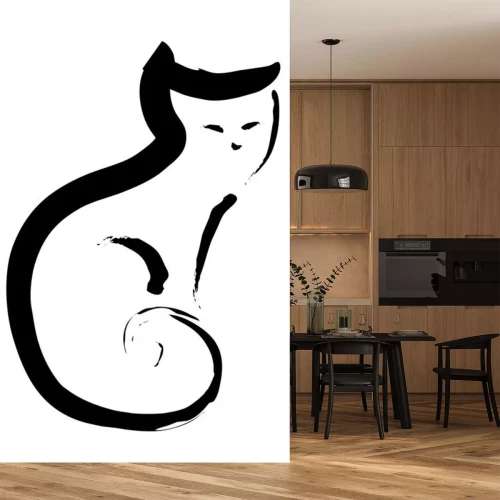 Sticker Haustiere minimalistische Katze