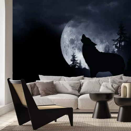 Fototapete Heulender Wolf-Hintergrund
