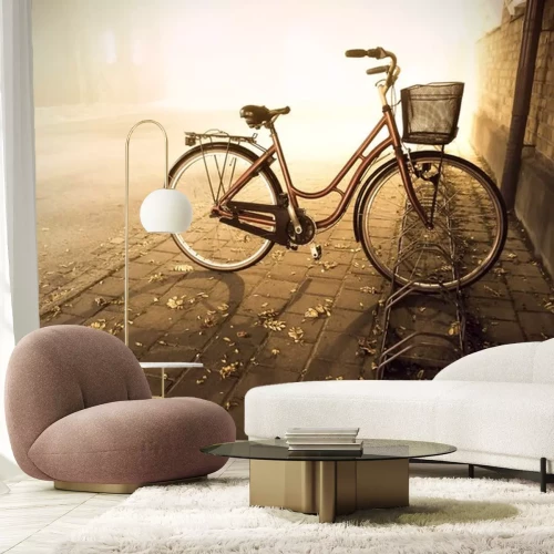 Sticker Fahrrad im Herbst