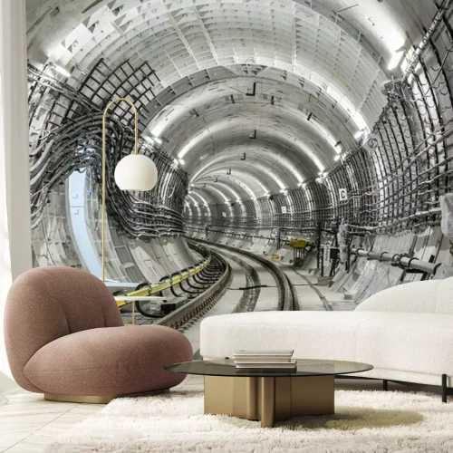 Fototapete Der U-Bahn-Tunnel