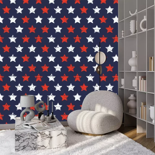 Tapete Hand gezeichnet Vektor nahtlose Muster mit Sternen.