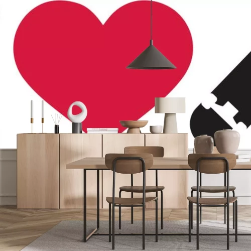 Sticker Ich liebe meine Skateboardikone