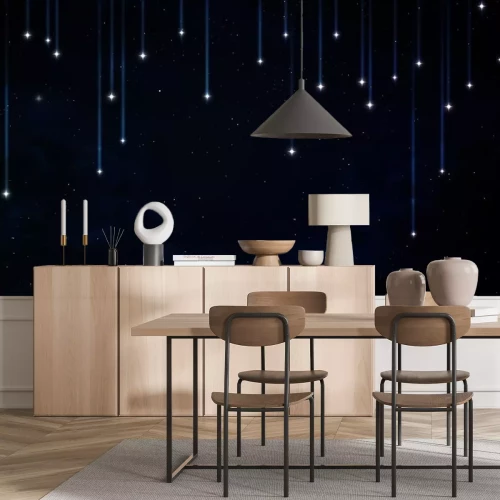 Sticker Senkrecht nach unten fallende Sterne Grafik