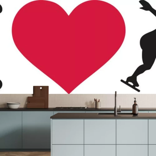 Sticker Ich liebe Speed ​​Skater