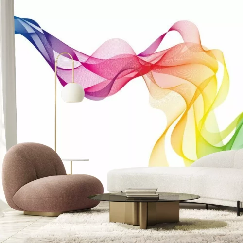 Fototapete Bunte diagonale Welle