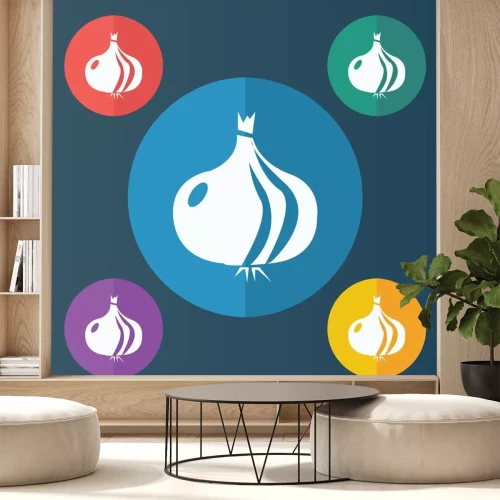 Sticker Gemüse minimalistische Grafik mit Zwiebel