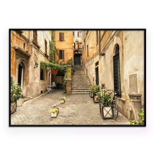 Poster Romantische Gasse im alten Teil von Rom, Italien