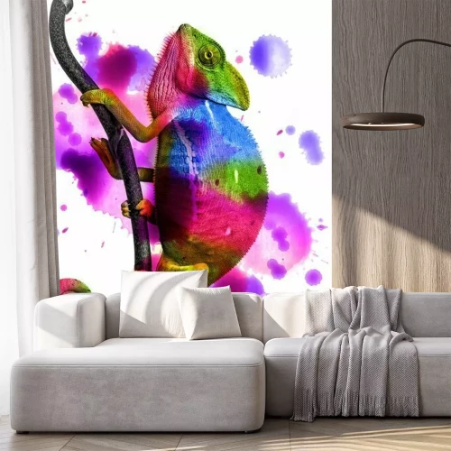 Sticker Chamäleon- und Farbspritzergrafiken