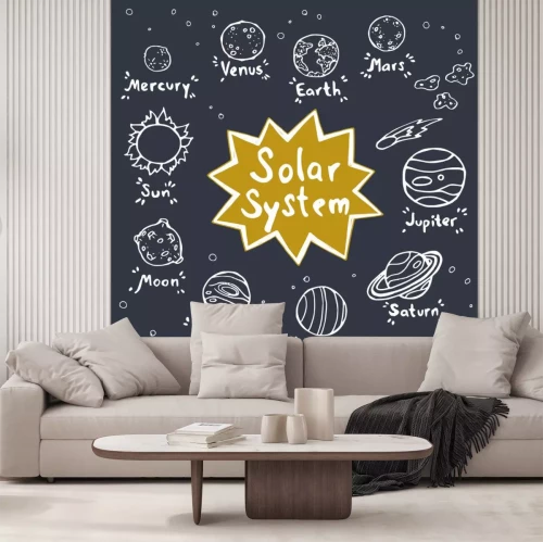 Sticker Planeten Sonnensystem einfache Zeichnungen