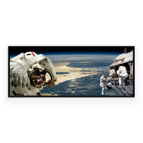 Poster Astronauten auf der Raumstation