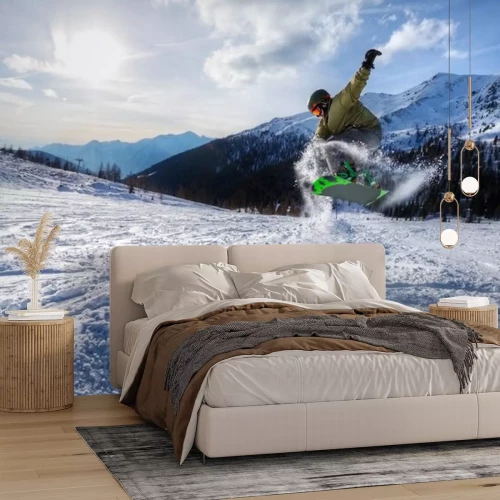 Sticker Experte Snowboarder springen