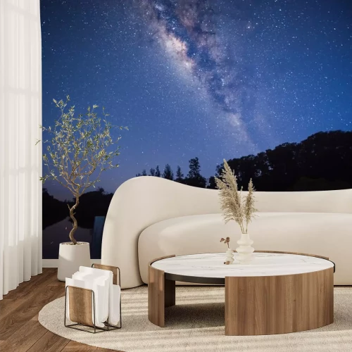 Sticker Milchstraßengalaxie vom Steg aus gesehen