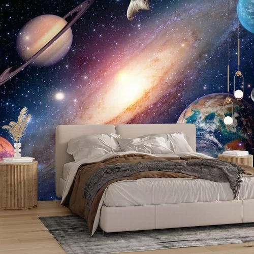 Fototapete Milchstraße mit Planeten