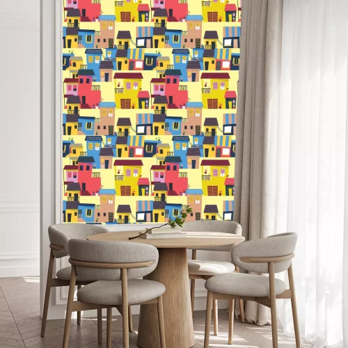 Tapete Abstrakte Haus Muster