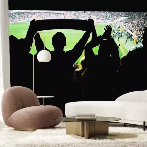 Sticker Fans im Stadion verfolgen das Spiel