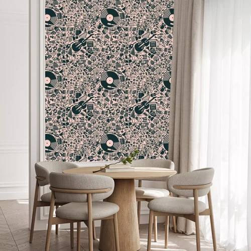 Tapete Vektor-Hintergrund der Musik-Symbole