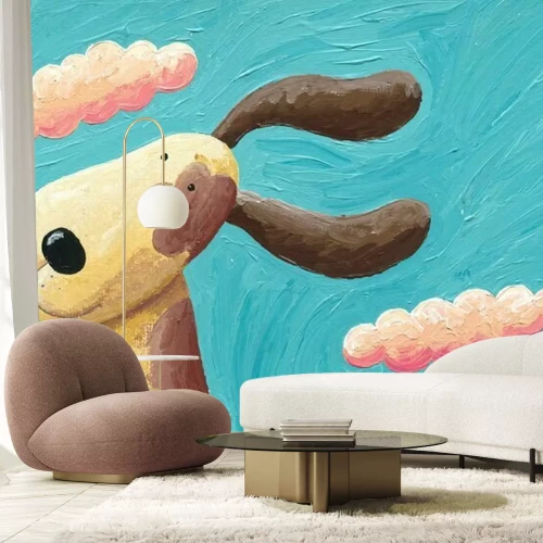 Fototapete Gemalter Hund mit langen Ohren