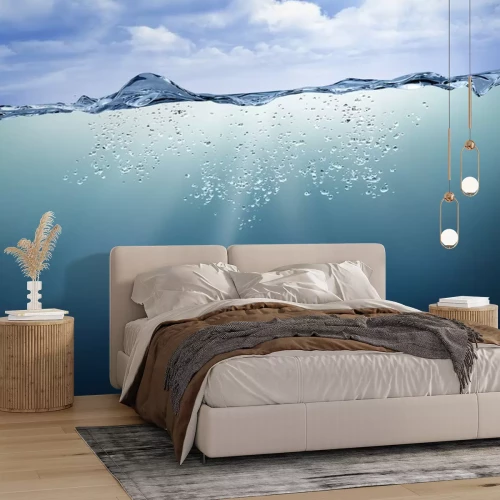 Sticker Unterwasser-Ansicht mit blauem Wasser