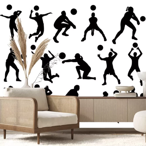 Sticker Volleyball-schattenbilder