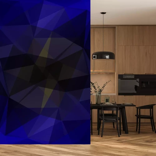 Sticker Dunkelblauen polygonalen Hintergrund