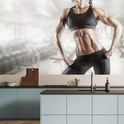 Sticker Frau Körper Bodybuilder