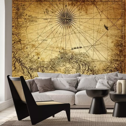 Fototapete Panama auf einer Retro-Karte