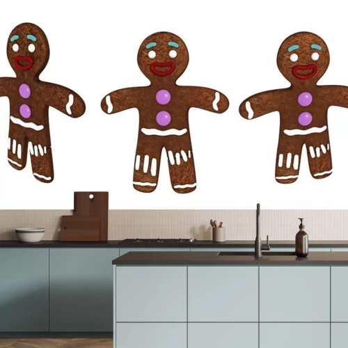 Sticker Bunte Süßigkeiten Lebkuchenmänner