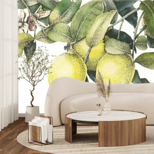 Sticker Aquarell Zitronen Vektor