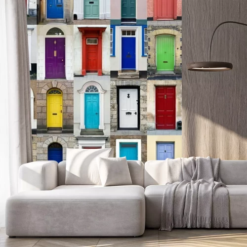 Fototapete Bunte Haustüren