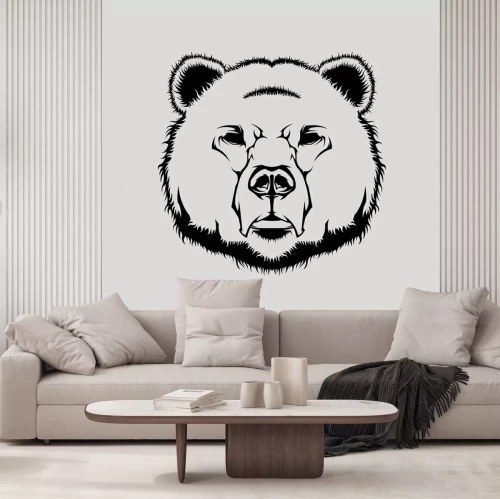 Sticker Vektor-Illustration von Grizzly tragen Kopf