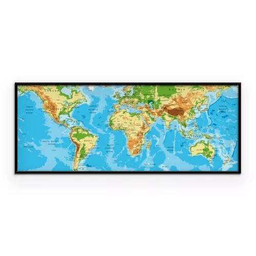 Poster Physische Karte der Welt