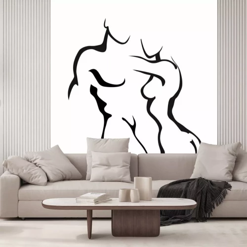 Sticker Zeichnung eines nackten Paares