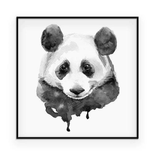 Poster Panda.Black und weiß. Isoliert