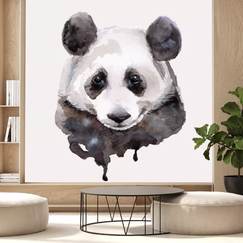 Sticker Panda 3d gemalt mit Farben