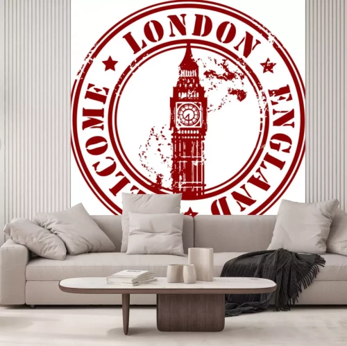Sticker Grunge Stempel mit London, England, innerhalb Willkommen