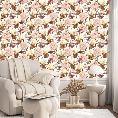 Tapete Pfingstrosen im Herbst