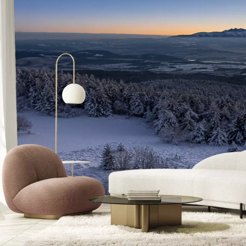 Fototapete Berglandschaft im Winter