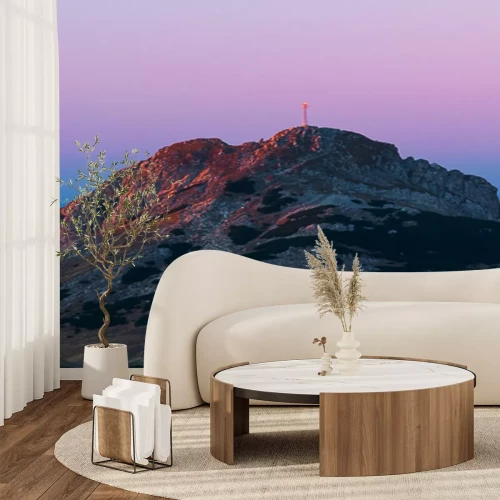 Fototapete Berge und violetter Himmel